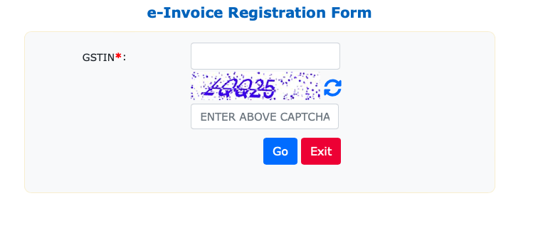 e-Invoice Registration Form