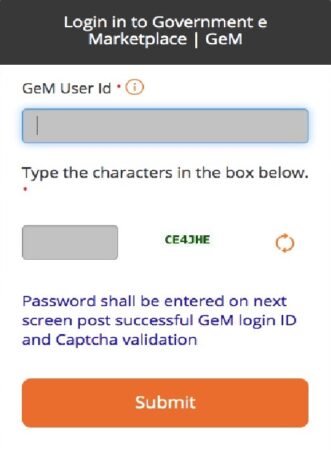 GeM Login