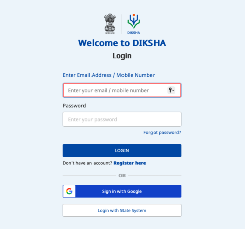 DIKSHA Login