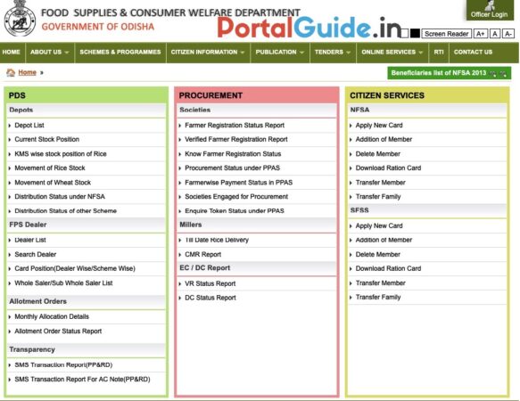 Food Odisha Portal Services