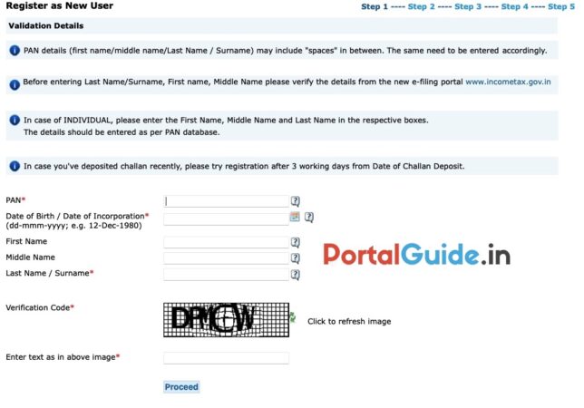 Taxpayer TRACES Registration