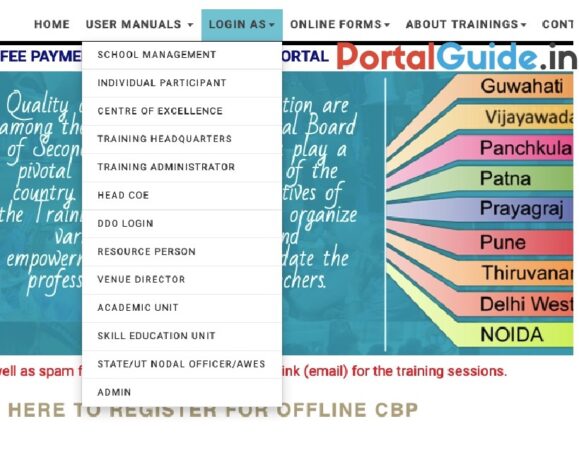 CBSE Training Portal Login As