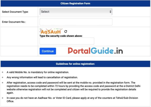 Citizen Registration Form